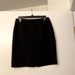 T Tahari Skirt Black Lined Petite Business Professional Pencil Office Classic 8